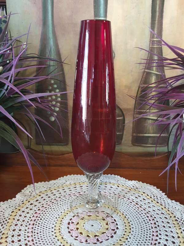 Stunning Red Vase for Your Collection