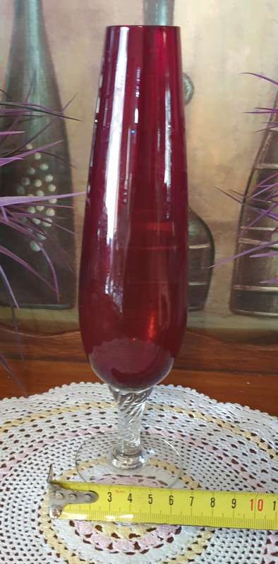 Stunning Red Vase for Your Collection