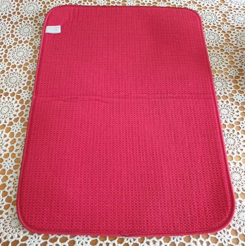WAFFLE WEAVE DISH CLOTH - BRIGHT RED