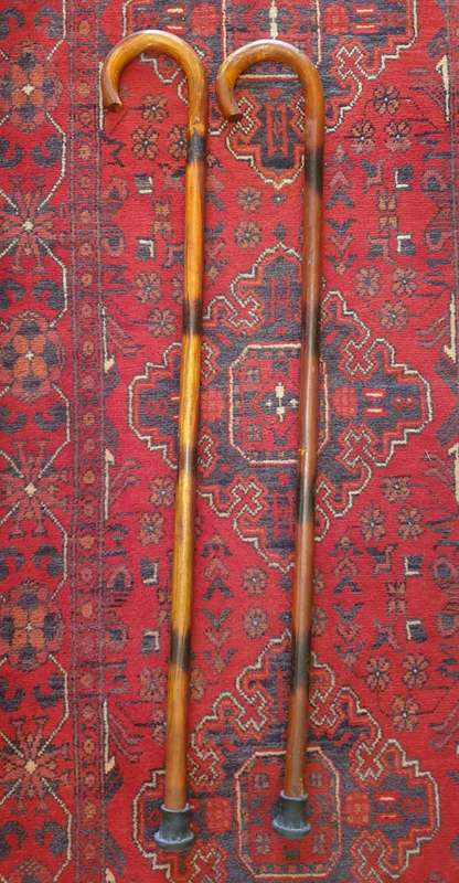 TWO WALKING STICKS | VINTAGE | WOODEN |