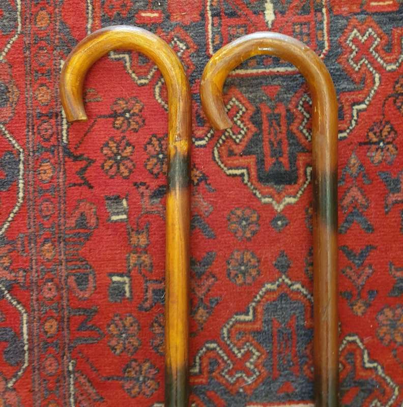 TWO WALKING STICKS | VINTAGE | WOODEN |