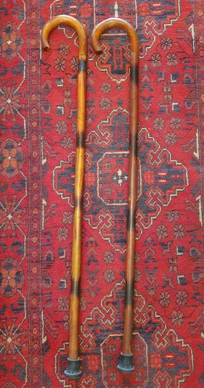 TWO WALKING STICKS | VINTAGE | WOODEN |