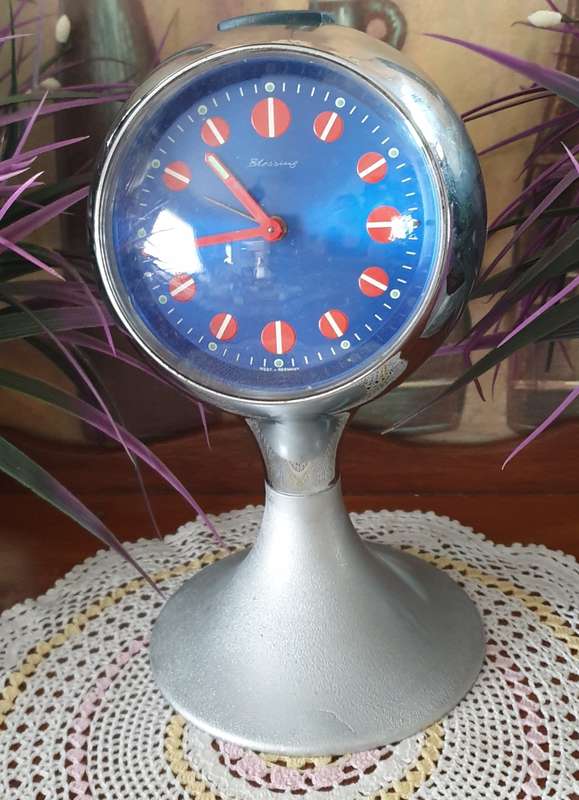 Blessing Pedestal Clock Retro, circa 1960, West Germany | good working condition |