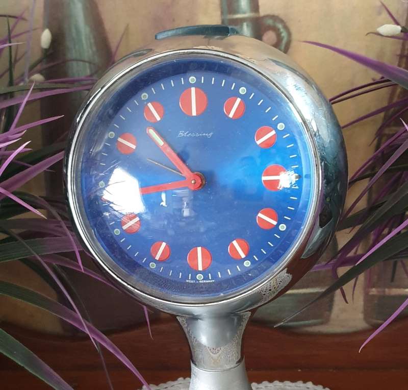 Blessing Pedestal Clock Retro, circa 1960, West Germany | good working condition |