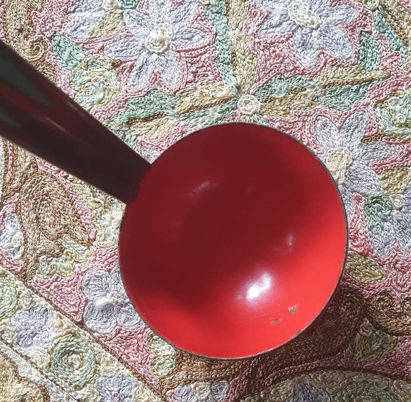 VINTAGE ENAMEL SOUP LADLE | DECOR | KITCHENALIA |