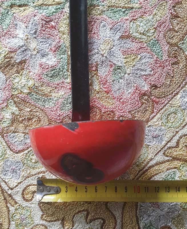 VINTAGE ENAMEL SOUP LADLE | DECOR | KITCHENALIA |