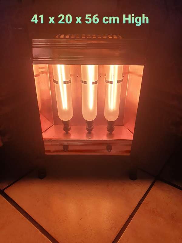 CIRCA 1910 COPPER 3 BULB ELECTRIC HEATER -EXTREMELY RARE !