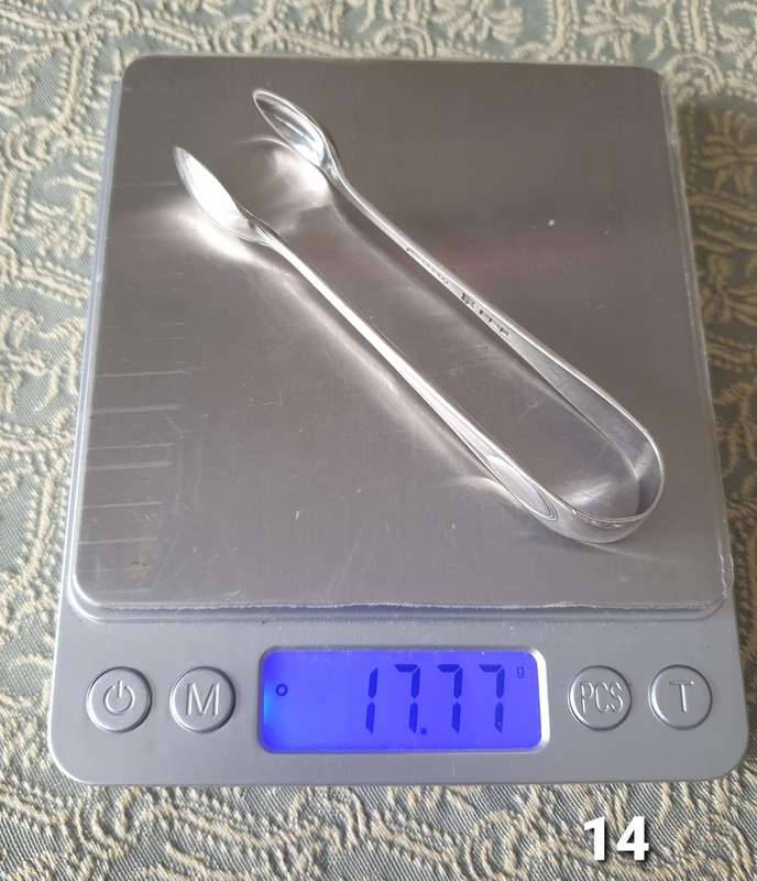 Hallmarked Silver  Sugar Tongs | VINTAGE | 14