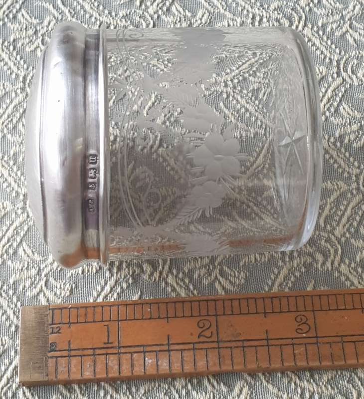 Silver and Glass Trinket/Dressing Table bowl | Vintage