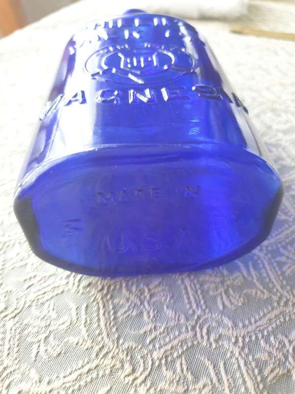 Vintage  Blue Milk of Magnesia bottle | made in the USA | 1930`s |
