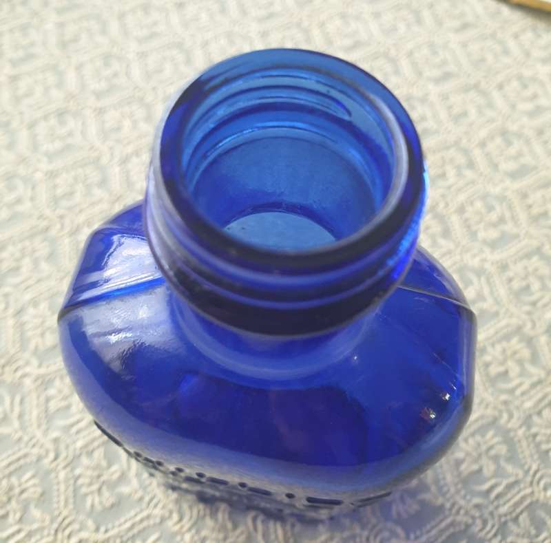 Vintage  Blue Milk of Magnesia bottle | made in the USA | 1930`s |