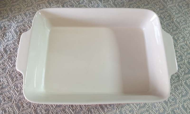 Medium Very Heavy Casserole Bowl | Very Good Condition | Bright Red |