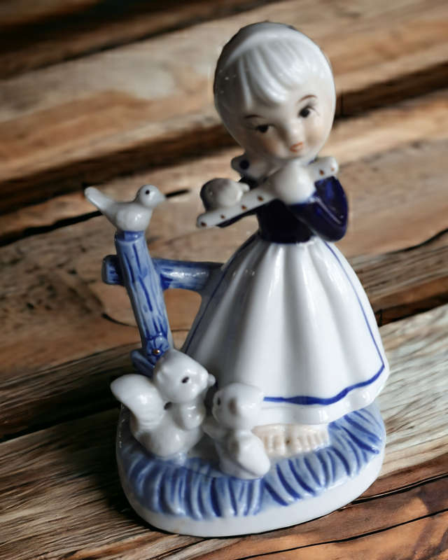 Small Blue and White Figurine