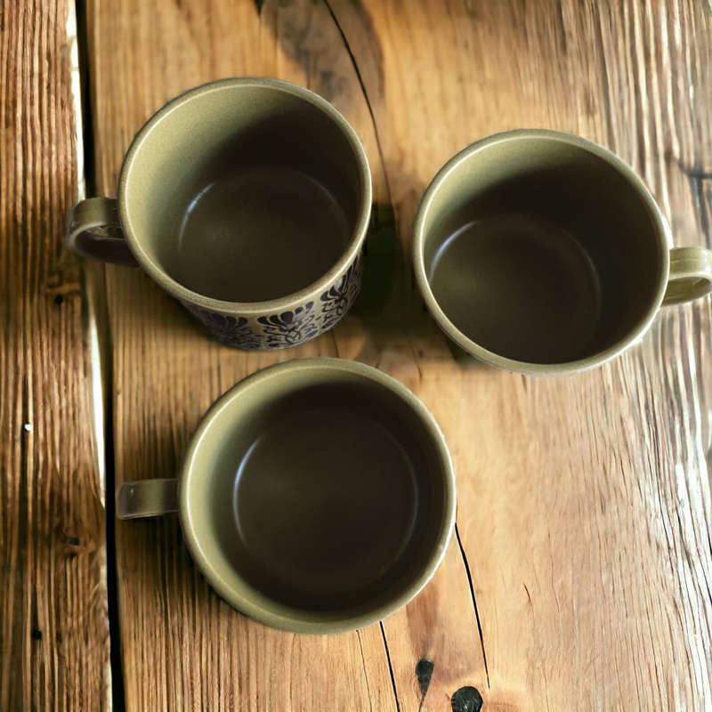 3 VINTAGE SOUP CUPS