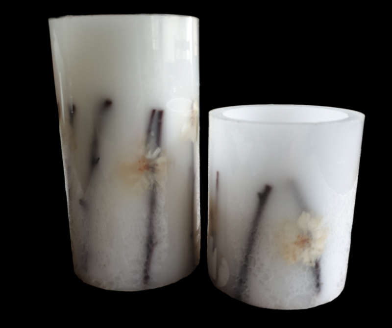 TWO BATTERY CANDLES  | DECOR | HOME | BATTERIES NOT INCLUDED |