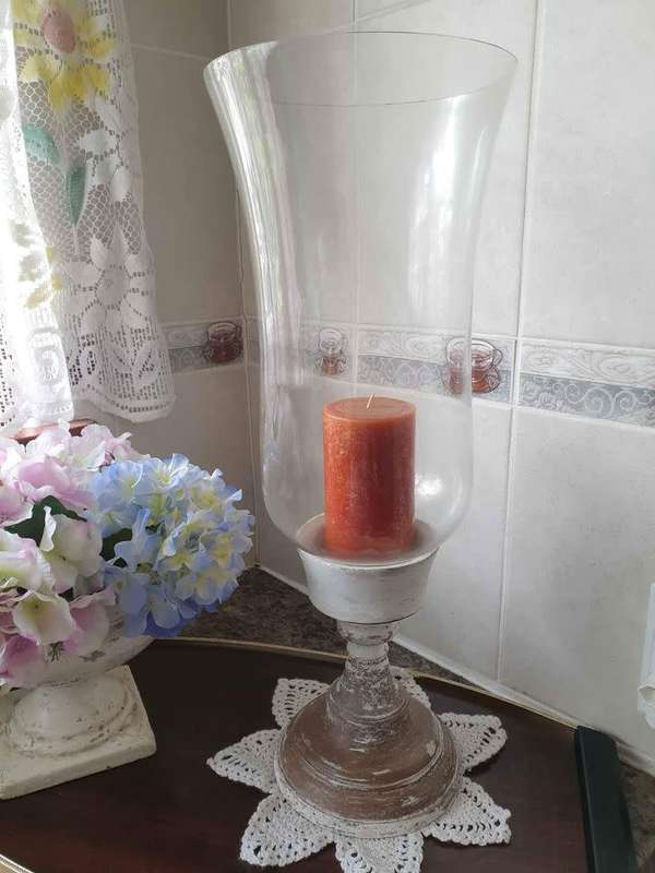 Large glass Candle Holder