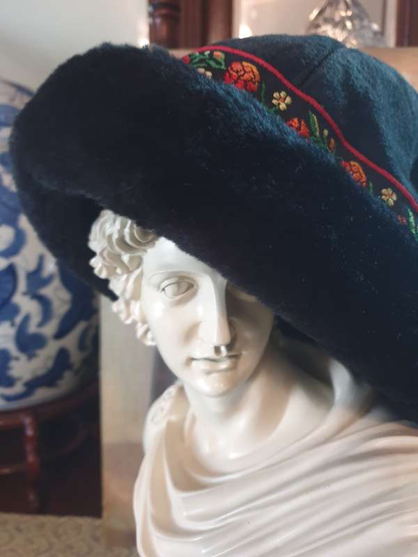 Leather Winter Fur Hat | PURCHASED IN THE USA |