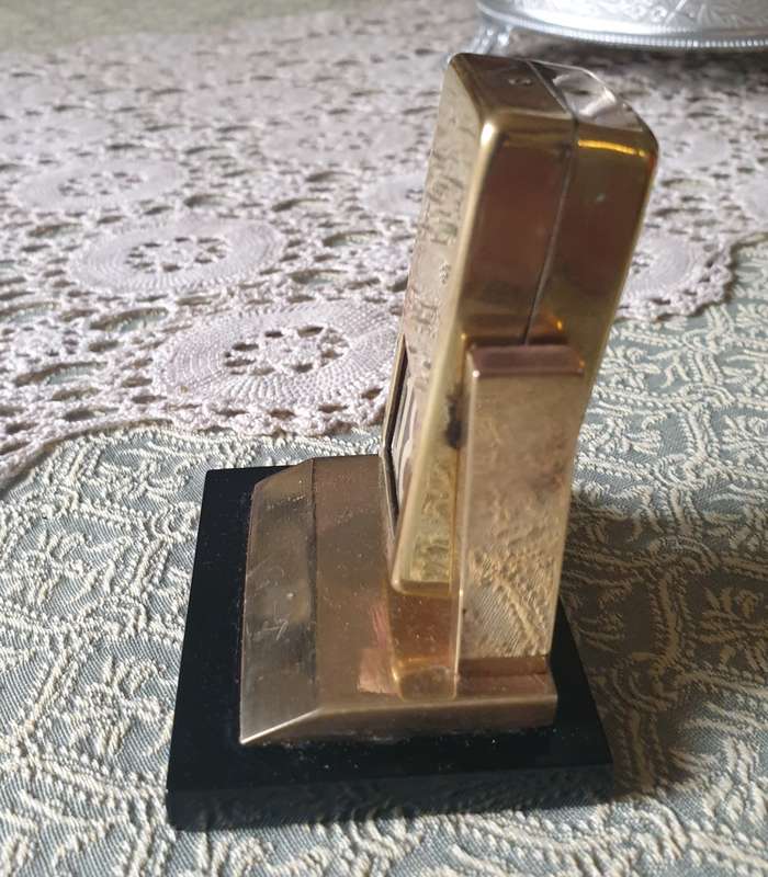 1920`S SOLID BRASS DESK CALENDER