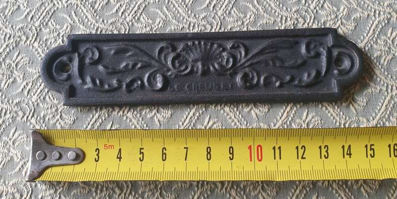Vintage French Le Creuset Cast Iron Plaque, Retro Metal