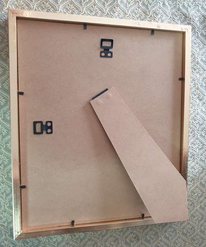 Metal Frame with a Print of a Cat