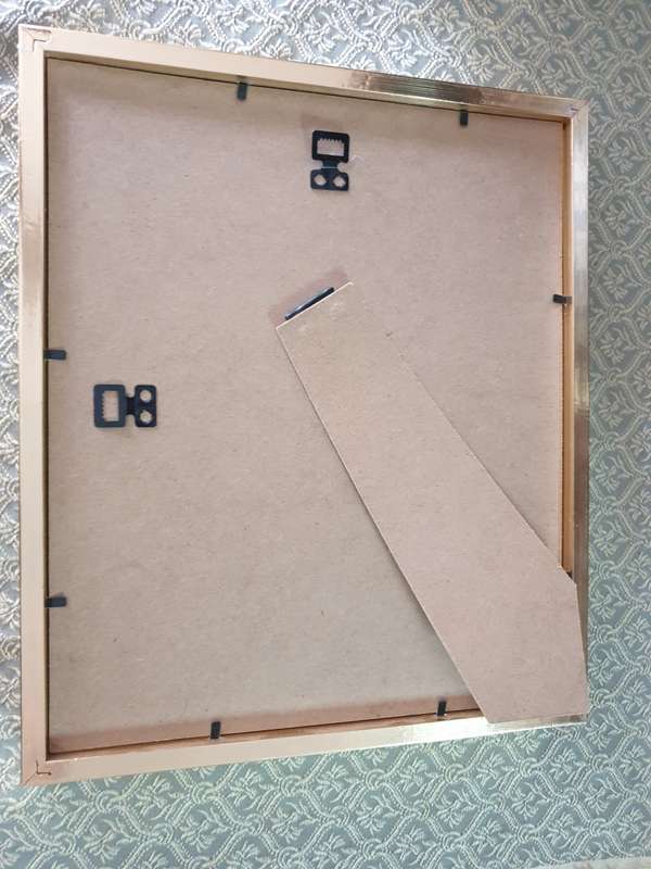 Metal Frame with a Print of a Cat