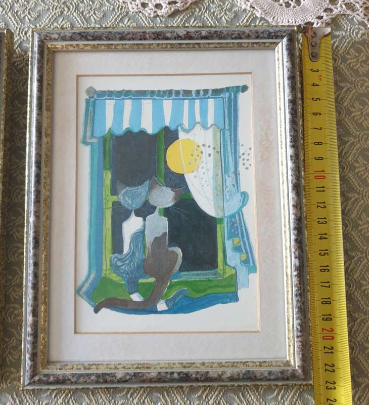 TWO CAT PRINTS | DECOR | VINTAGE | PRINTS |