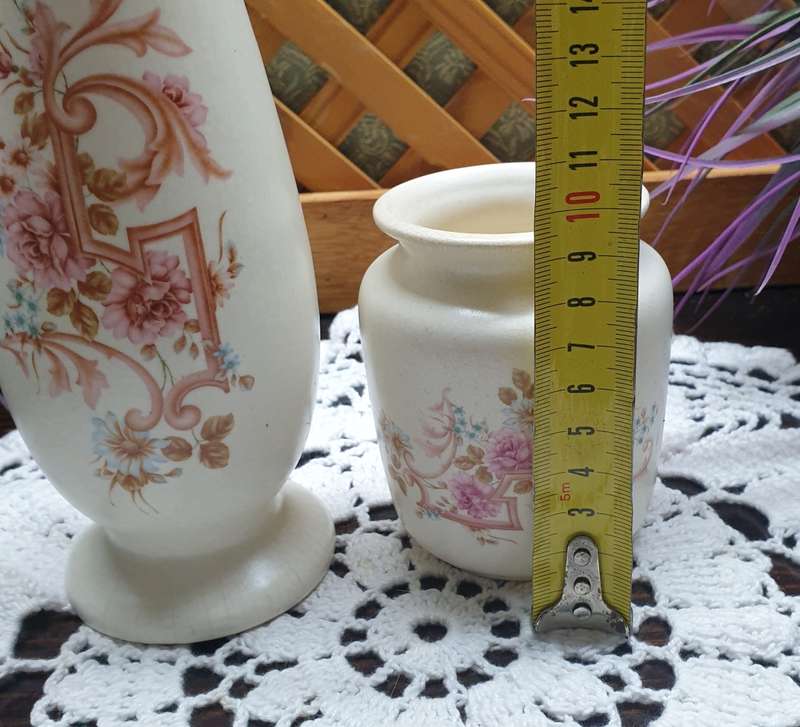TWO VINTAGE POTTERY VASES | DECOR |