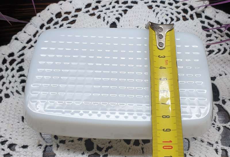 VINTAGE MILK GLASS BUTTER DISH WITH LID