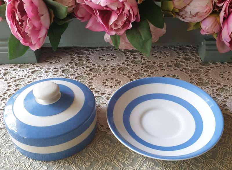 T G GREEN & CO CORNISH KITCHEN WARE | BUTTER DISH | Kitchenware | Blue & White |