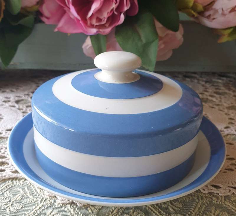 T G GREEN & CO CORNISH KITCHEN WARE | BUTTER DISH | Kitchenware | Blue & White |