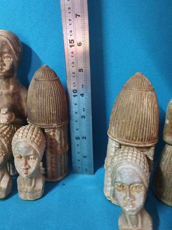 Soapstone hand carved african art theme chess set