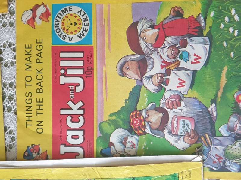 Set of six vintage childrens activity comics from the 70`s