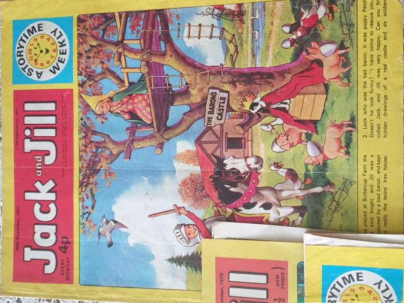 Set of six vintage childrens activity comics from the 70`s