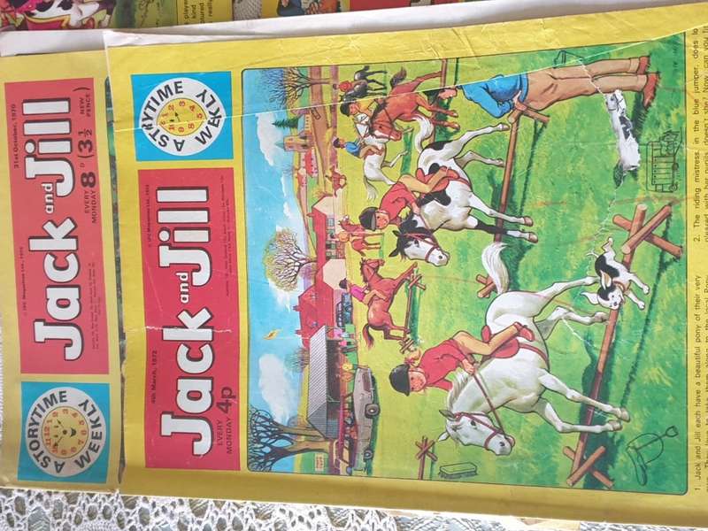 Set of six vintage childrens activity comics from the 70`s
