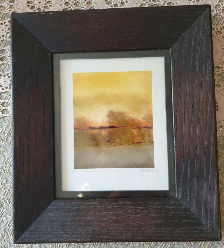 VINTAGE FRAME WITH PICTURE | SIGNED |