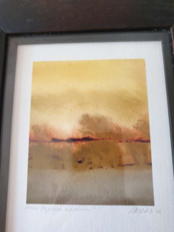 VINTAGE FRAME WITH PICTURE | SIGNED |