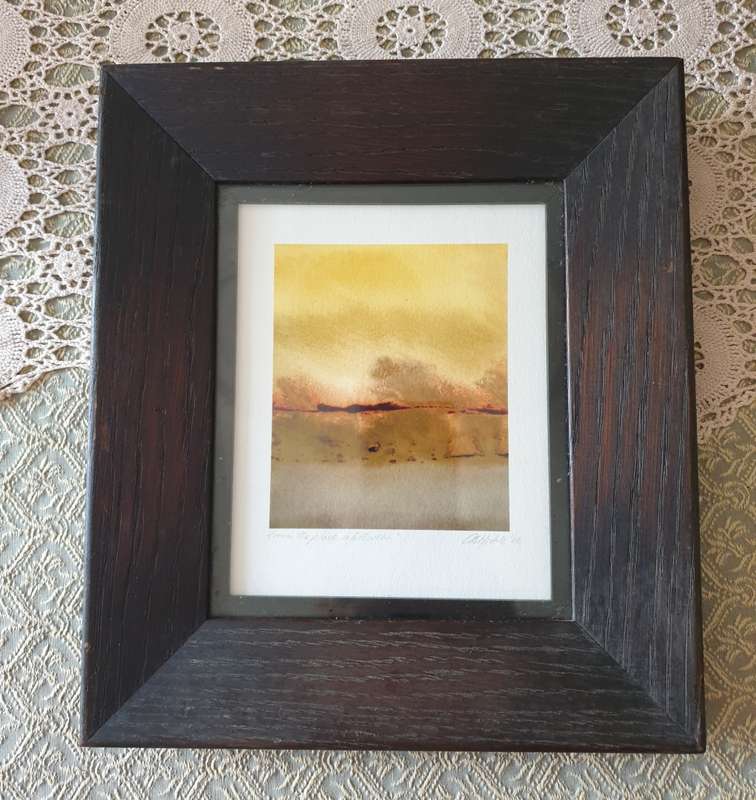 VINTAGE FRAME WITH PICTURE | SIGNED |