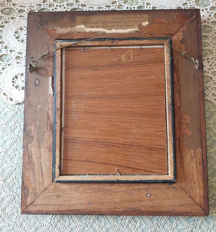 VINTAGE FRAME WITH PICTURE | SIGNED |