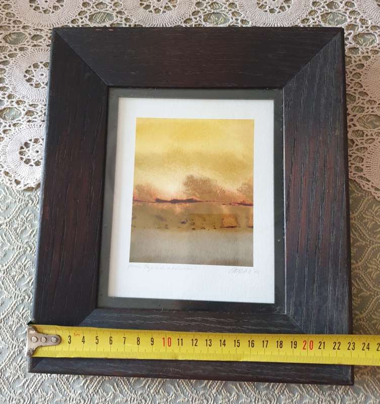 VINTAGE FRAME WITH PICTURE | SIGNED |