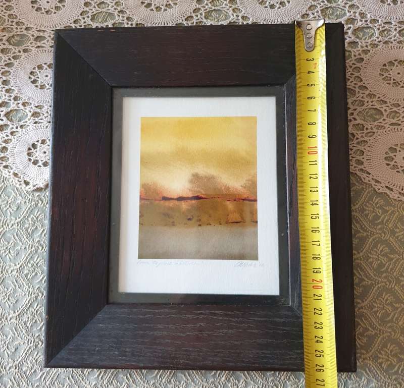 VINTAGE FRAME WITH PICTURE | SIGNED |
