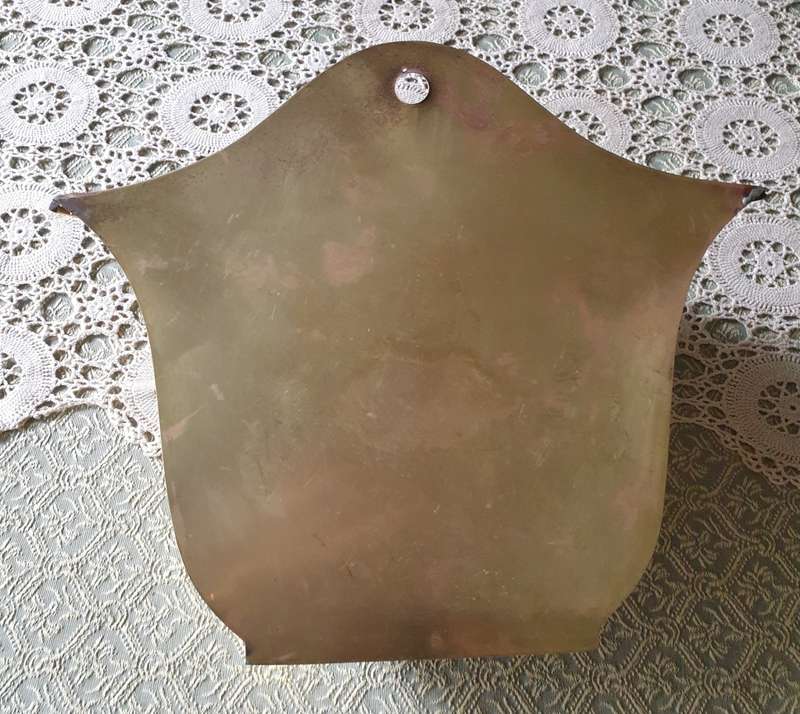 Large Brass Wall Planter, vintage wall pocket, hanging planter for succulents or artificial flowers