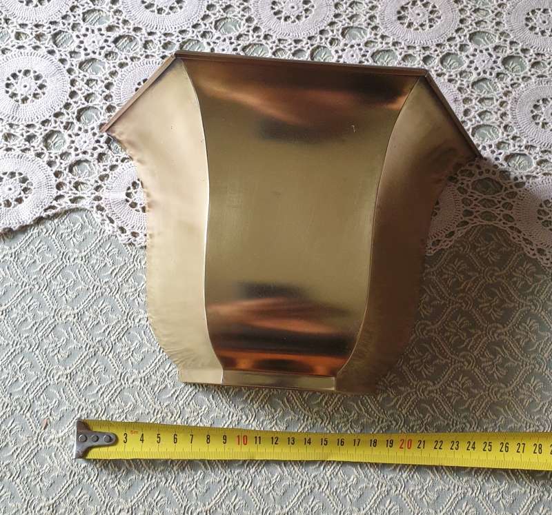 Large Brass Wall Planter, vintage wall pocket, hanging planter for succulents or artificial flowers