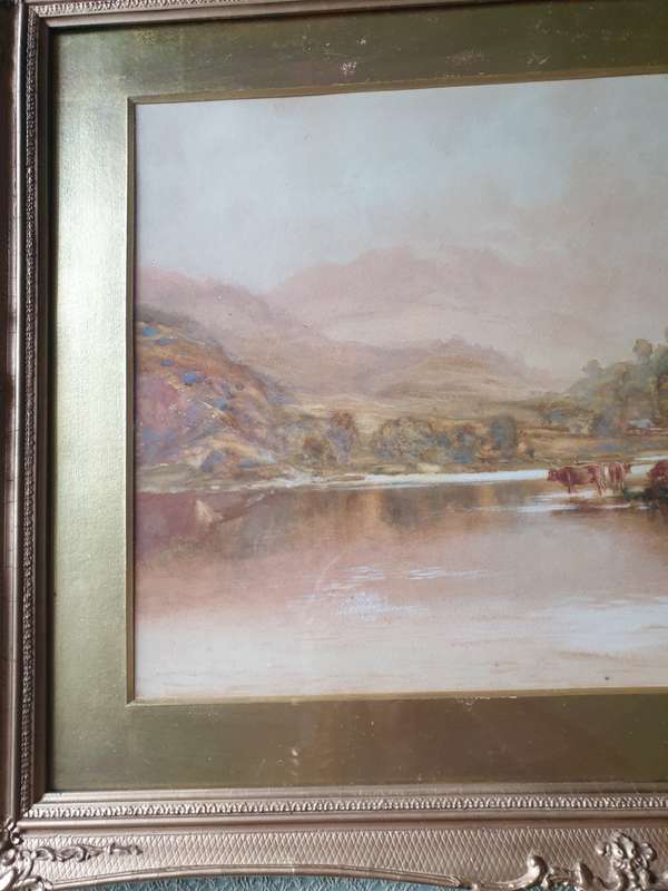 1928 WILLIAM JOSEPH WADHAM (BRITISH 1863-1950),  A calm day on the Derwent, Cumberland.