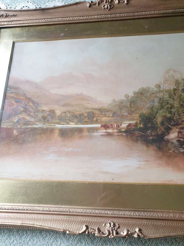 1928 WILLIAM JOSEPH WADHAM (BRITISH 1863-1950),  A calm day on the Derwent, Cumberland.