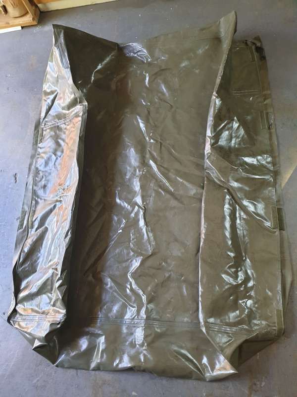 Massive Waterproof canvas bag for inside of trailer.