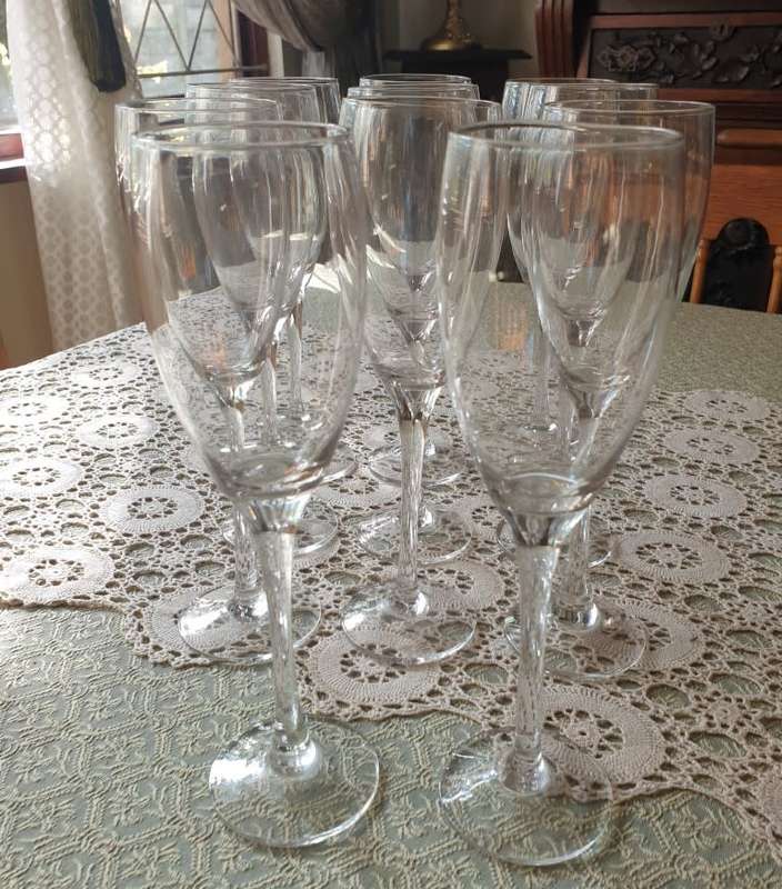 Flute GLASSES | KITCHEN | Champagne glasses | SET OF 11 |
