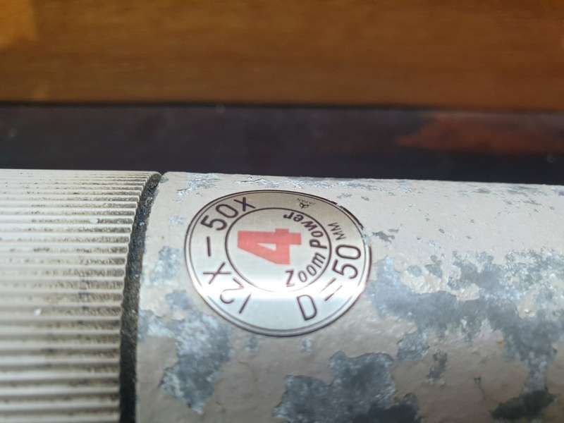Vintage WW2 Carton 12*12-50  Artillary spotting scope with tripod