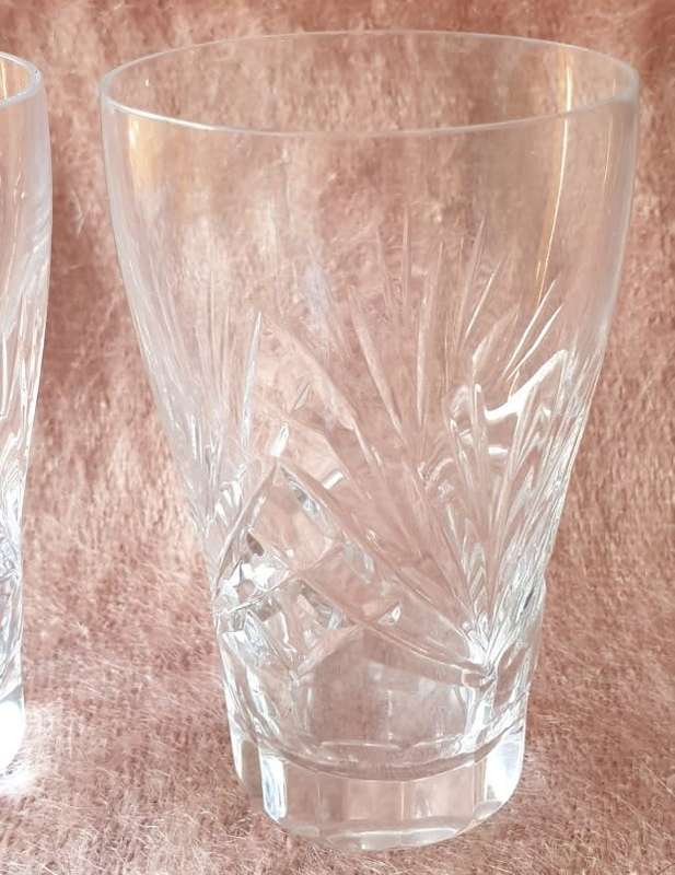 SET OF TWO CRYSTAL GLASSES