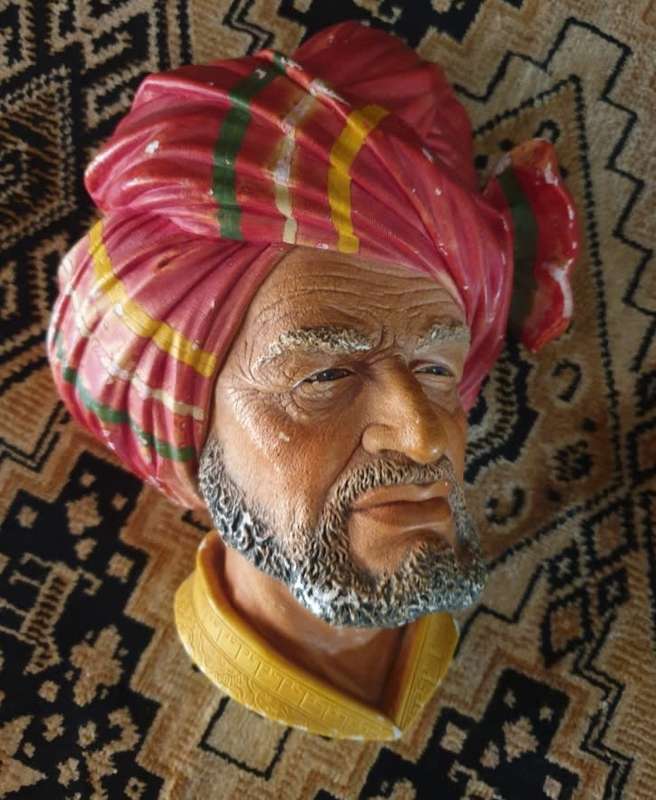 Collectible Bonson Chalkware head wall hanging plaque