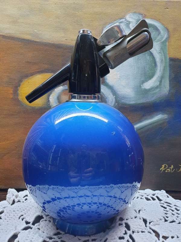 Blue Anodised Soda Syphon Water Bottle
